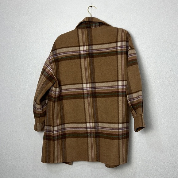 LNA | PLAID WOOL SHACKET - Picture 6 of 9